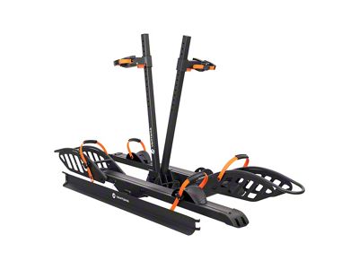 Vantana 2-Inch Receiver Hitch Flex Duo Foldable E-Bike Rack with Ramp; Carries 2 Bikes (Universal; Some Adaptation May Be Required)