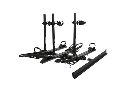 Vantana 2-Inch Receiver Hitch Heavy-Duty Foldable E-Bike Rack with Ramp; Carries 3 Bikes (Universal; Some Adaptation May Be Required)