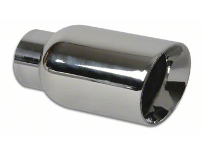 Vibrant Performance 4in Round SS Exhaust Tip Double Wall Angle Cut - 1207