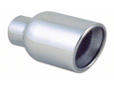 Vibrant Performance 4in Round SS Exhaust Tip Double Wall Resonated Angle - 1303