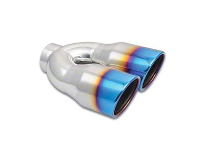 Vibrant Performance 2.5in ID Dual 3.5in OD Round SS Tips Single - 1326B