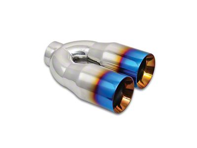Vibrant Performance 2.5in ID Dual 3.5in OD Round SS Tips Double - 1339B
