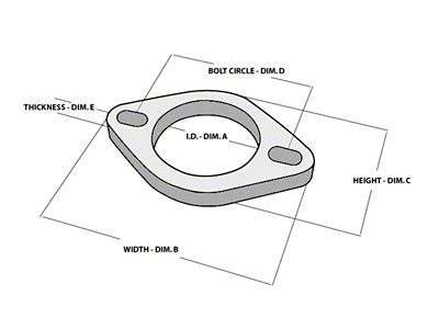 Vibrant Performance 2-Bolt T304 SS Exhaust Flanges 3in I.D. - 5 - 1473