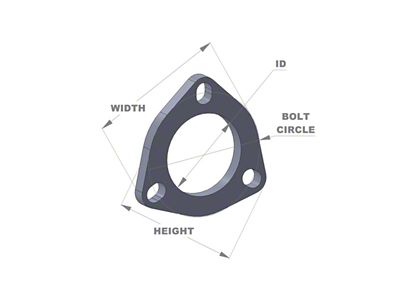 Vibrant Performance 3-Bolt T304 SS Exhaust Flange 2.75in I.D. - 1485S