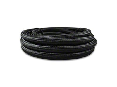 Vibrant Performance Nylon Braided Flex Hose; -6AN; 20-Foot; Black