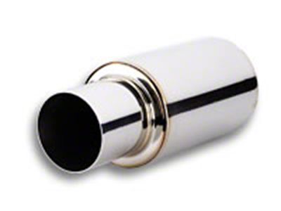Vibrant Performance 304 Stainless Steel TPV Universal Muffler with Straight Cut Tip; 3-Inch Inlet; 17-Inch Long (Universal; Some Adaptation May Be Required)