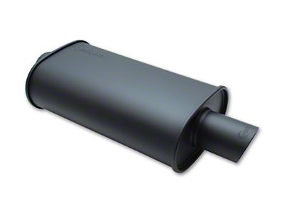 Vibrant Performance StreetPower FLAT BLACK Oval Muffler with Single 3in Outlet - 1146