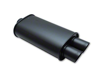 Vibrant Performance StreetPower FLAT BLACK Oval Muffler with Dual 3in Outlet - 1149