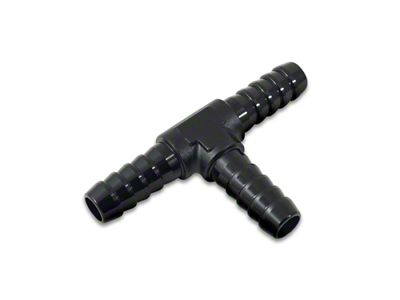 Vibrant Performance 1/8in Barbed Tee Adapter- Black Anodized - 11422