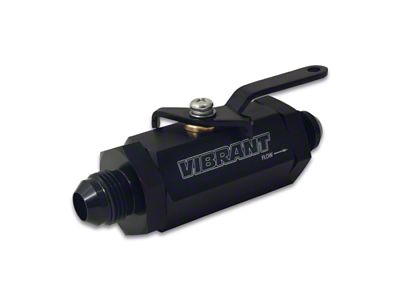 Vibrant Performance 10AN to 10AN Male Shut Off Valve - Black - 16750