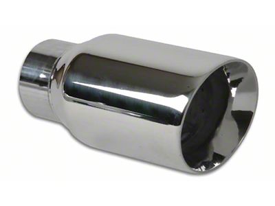 Vibrant Performance 3in Round SS Exhaust Tip Double Wall Angle Cut - 1209