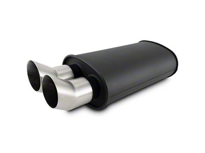 Vibrant Performance Flat Blk Muffler 9x5x15in Body 3in Inlet ID 3in - 12331