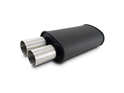 Vibrant Performance Streetpower Flat Blk Muffler 9x5x15in Body 2.5in Inlet ID - 12320