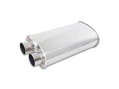 Vibrant Performance Streetpower Oval Muffler 2.50in Inlet/Outlet Same side - 1159