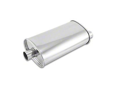 Vibrant Performance StreetPower Oval Muffler - 2in Inlet/Dual Outlet Center In - 1104