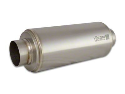 Vibrant Performance Titanium Resonator 2.5in. Inlet / 2.5in. Outlet x 16in. - 17527