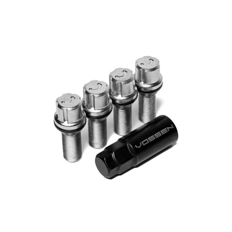 Black Locking Bolts 14x1.5 Nuts Radius 28mm For Mercedes