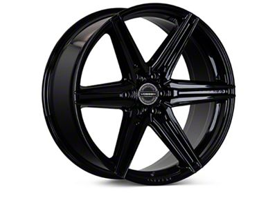 Vossen HF6-2 Deep Gloss Black Wheel; 22x9.5; 20mm Offset; 6x135mm Bolt Pattern; 87.10mm Hub Bore