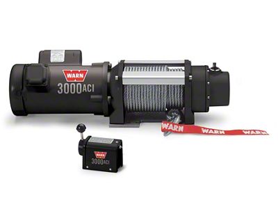 WARN 3000 ACI 3,000 lb. Winch with Steel Cable (Universal; Some Adaptation May Be Required)