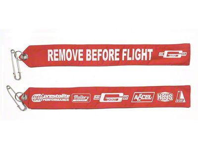 Mr. Gasket Warning Flag; Double Sided Flag; 2 in. X 16 in.; Red; - 6001