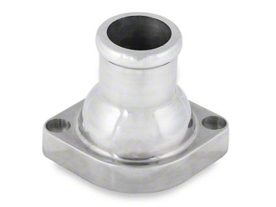 Mr. Gasket Water Neck; Straight Style; Polished Aluminum Finish; - 2671NA