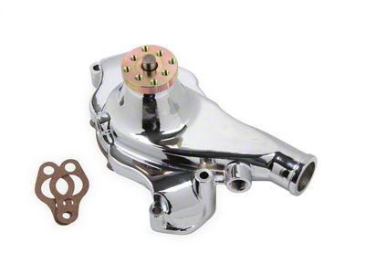 Mr. Gasket Water Pump; Aluminum; 0.625 in. Pulley Pilot; Short Style; - 7014G