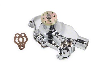 Mr. Gasket Water Pump; Aluminum; 0.625 in. Pulley Pilot; Short Style; - 7015G