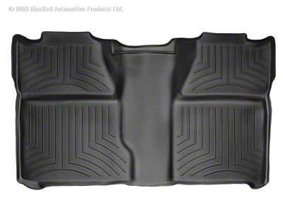 Weathertech 07-13 Chevrolet Silverado Crew Cab Rear FloorLiner - Black - 440660