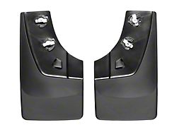 Weathertech No-Drill Mud Flaps; Rear; Black (14+ GMC Sierra/Sierra Denali)