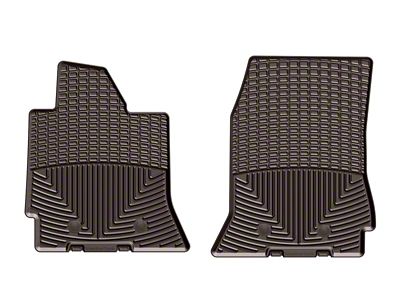 Weathertech 2014+ Chevrolet Corvette Front Rubber Mats - Cocoa - W352CO