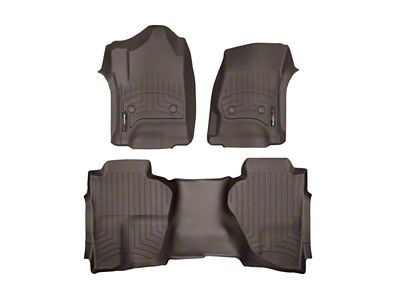 Weathertech 2014+ Chevrolet Silverado Cocoa Front & Rear Floorliners - 476071-475423