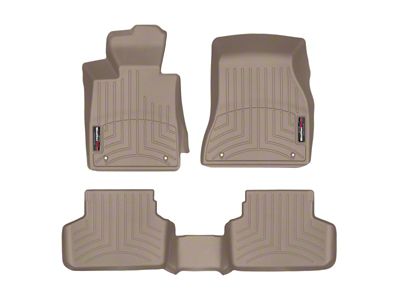 WeatherTech 2017+ BMW 5-Series Front And Rear FloorLiner - Tan - 451089-1-2