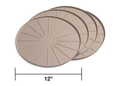 Weathertech 12-Inch Round Drink Coasters; Terracotta