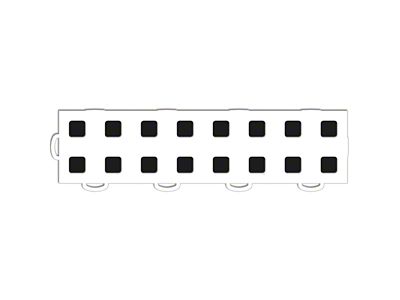 Weathertech TechFloor - 3in X 12in Tiles Left Loop - White/Black - 51T312LL WH-BK