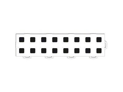 Weathertech TechFloor - 3in X 12in Tiles Right Loop - White/Black - 51T312RL WH-BK