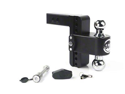 Weigh Safe 180 Hitch 6in Drop Hitch & 2in Shank - CTB6-2-KA-CER-BLA