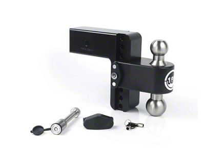 Weigh Safe 180 Hitch 6in Drop Hitch & 3in Shank - LTB6-3-KA-CER-BLA