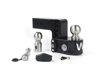 Weigh Safe 4in Drop Hitch w/Built-in Scale & 2.5in Shank - 4-2.5-KA-CER-BLA