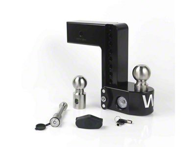 Weigh Safe 8in Drop Hitch w/Built-in Scale & 3in Shank - 8-3-KA-CER-BLA