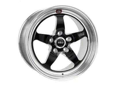 Weld Racing RTS S71 Black Center with Polished Shell Wheel; 17x10; 30mm Offset
