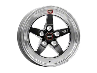 Weld Racing RTS S71 Black Center with Polished Shell Wheel; 15x10; 25mm Offset