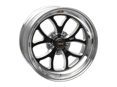 Weld Racing RTS S76 Black Center with Polished Shell Wheel; 17x4.5; -27mm Offset; 5x114.3mm Bolt Pattern; 80.772mm Hub Bore