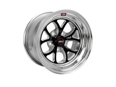 Weld Racing RTS S76 Black Center with Polished Shell Wheel; 15x4; -25mm Offset