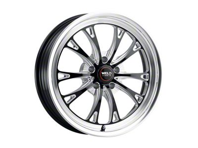 WELD Street Performance Belmont Drag Gloss Black Milled Wheel; 18x5; -23mm Offset