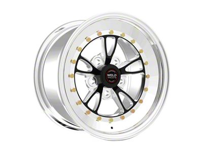 Weld Racing Full Throttle Black Center with Polished Shell Wheel; 15x7; -13mm Offset