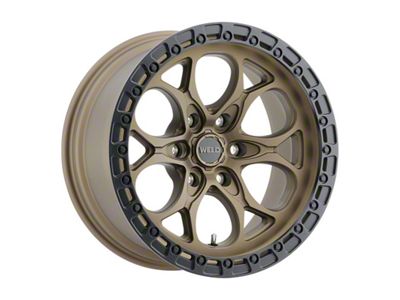 Weld Off-Road Ledge Six Satin Bronze with Satin Black Ring Wheel; 20x9; 0mm Offset