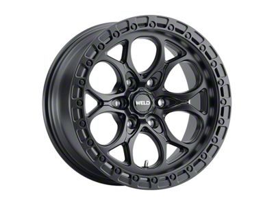 Weld Off-Road Ledge Six Satin Black Wheel; 20x9; 0mm Offset