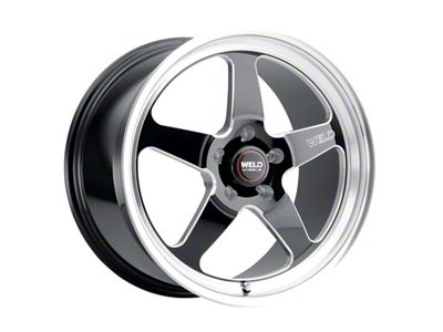 WELD Street Performance Ventura Gloss Black Milled Wheel; 17x11; -44mm Offset; 5x127mm Bolt Pattern; 78.10mm Hub Bore