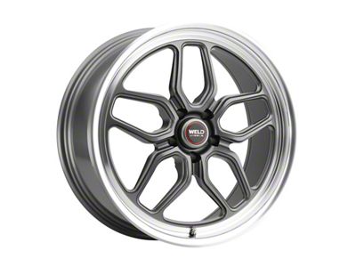 WELD Street Performance Laguna Gloss Gunmetal Milled Wheel; 20x9; 29mm Offset; 5x114.3mm Bolt Pattern; 72.56mm Hub Bore