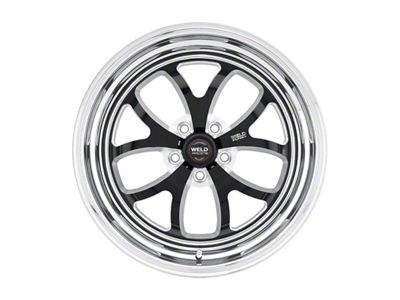 Weld Racing RTS S76 Black Center with Polished Shell Wheel; 15x10; 51mm Offset